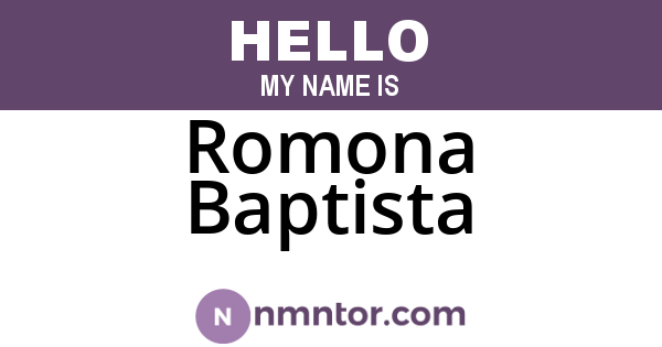 Romona Baptista