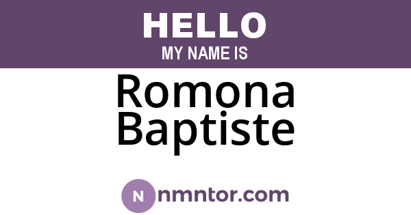 Romona Baptiste