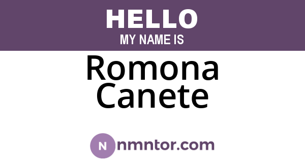 Romona Canete