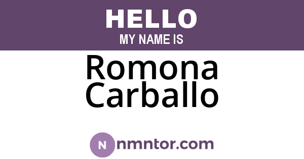 Romona Carballo