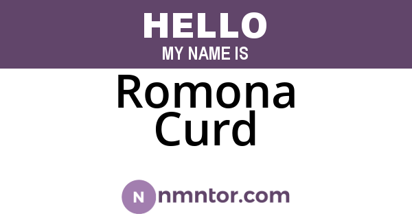 Romona Curd