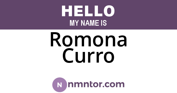 Romona Curro