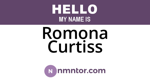Romona Curtiss