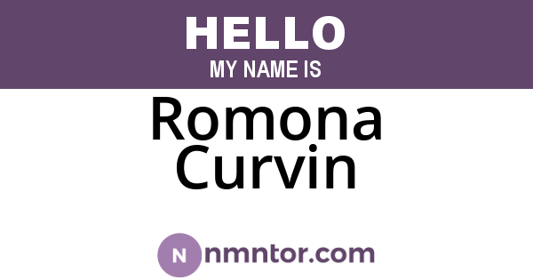 Romona Curvin