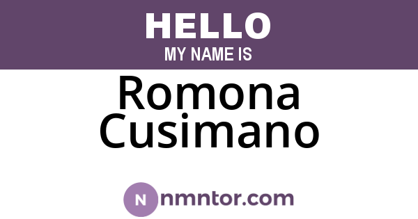 Romona Cusimano