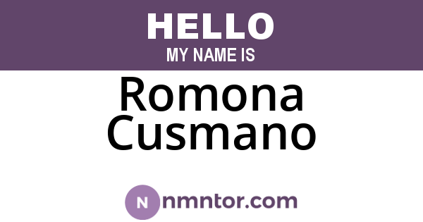 Romona Cusmano