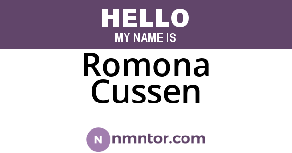 Romona Cussen