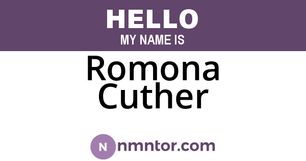 Romona Cuther