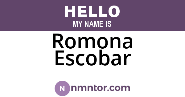 Romona Escobar