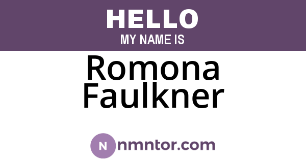 Romona Faulkner