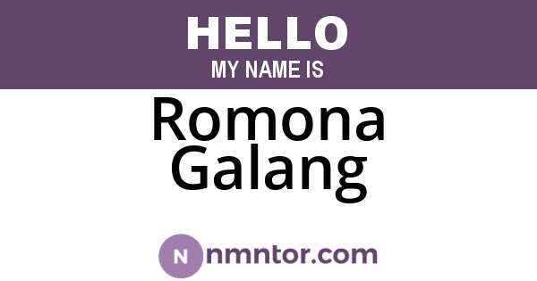 Romona Galang