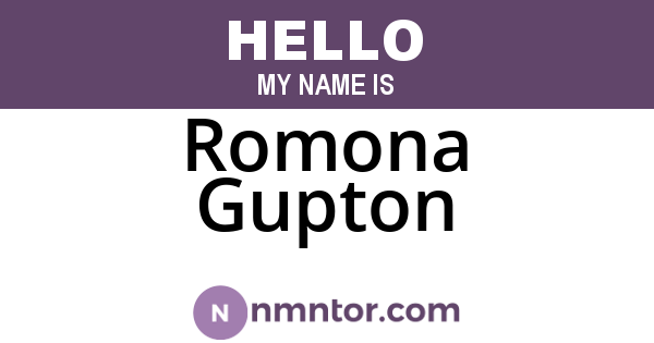 Romona Gupton