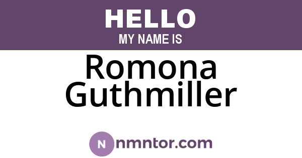 Romona Guthmiller