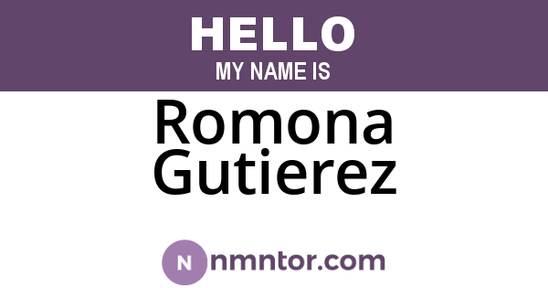 Romona Gutierez