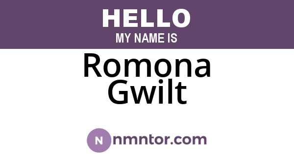 Romona Gwilt
