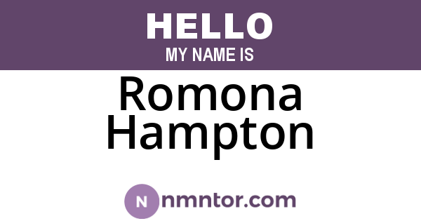 Romona Hampton
