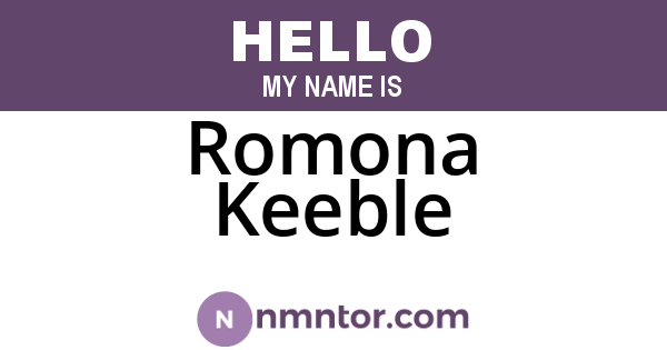 Romona Keeble