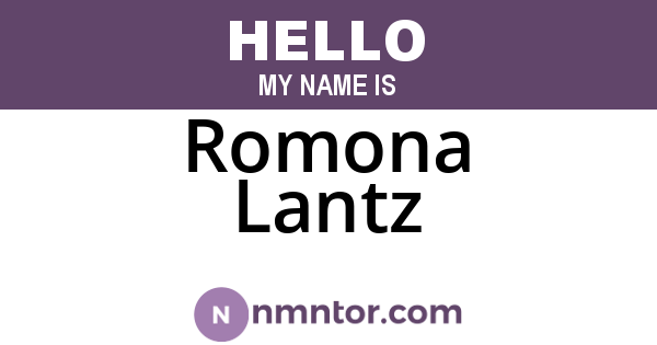 Romona Lantz