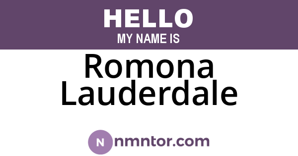 Romona Lauderdale