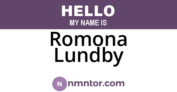 Romona Lundby