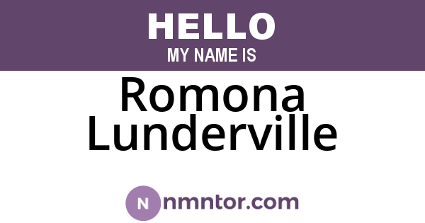 Romona Lunderville