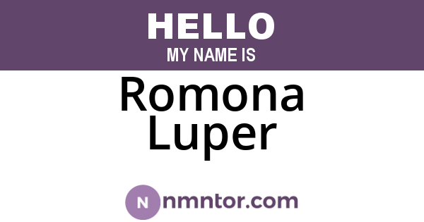 Romona Luper