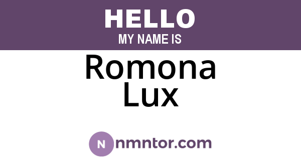 Romona Lux