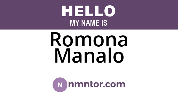 Romona Manalo