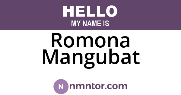 Romona Mangubat