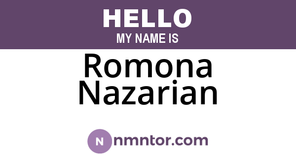Romona Nazarian