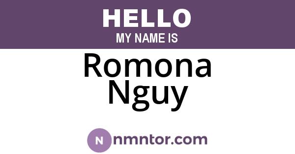 Romona Nguy