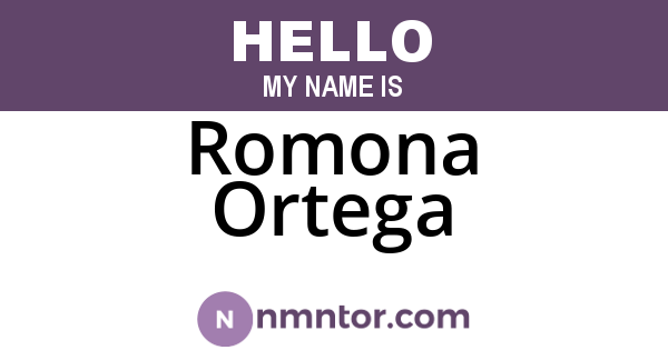 Romona Ortega