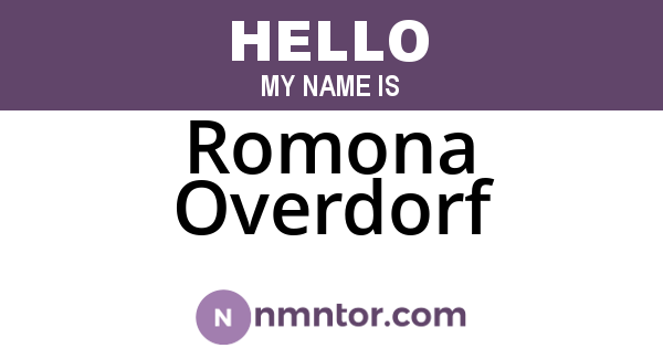Romona Overdorf