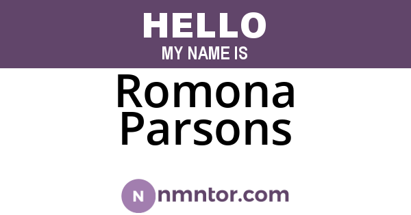 Romona Parsons