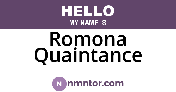 Romona Quaintance