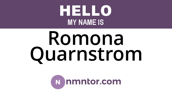 Romona Quarnstrom