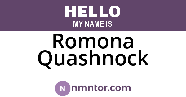 Romona Quashnock