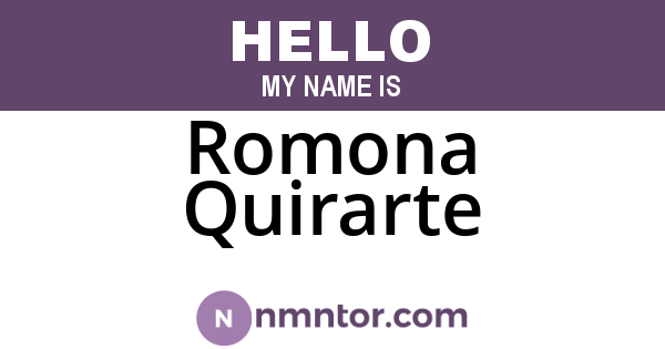 Romona Quirarte