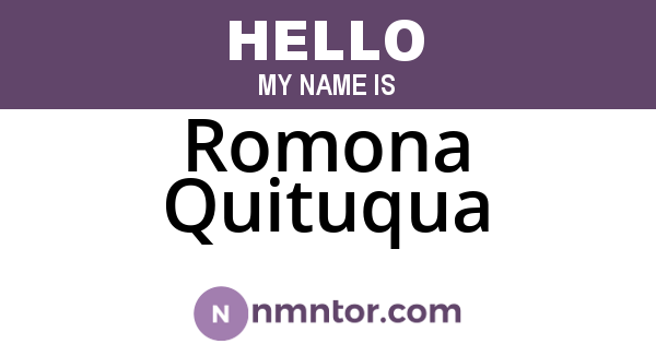 Romona Quituqua