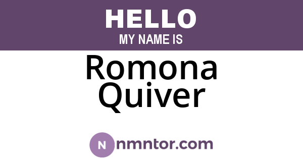 Romona Quiver