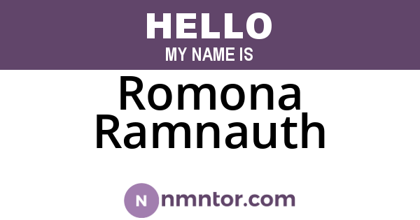 Romona Ramnauth