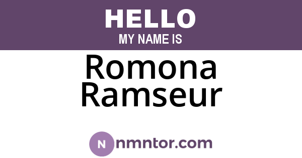Romona Ramseur