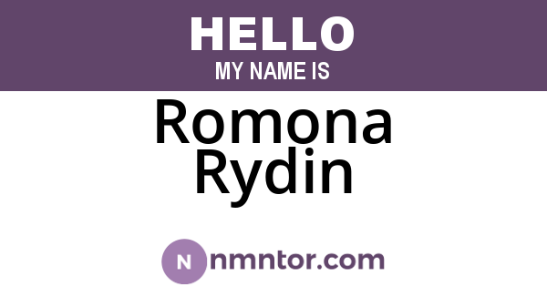 Romona Rydin