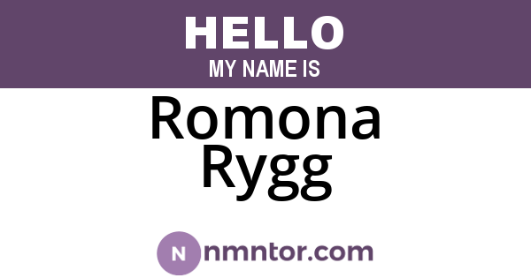 Romona Rygg