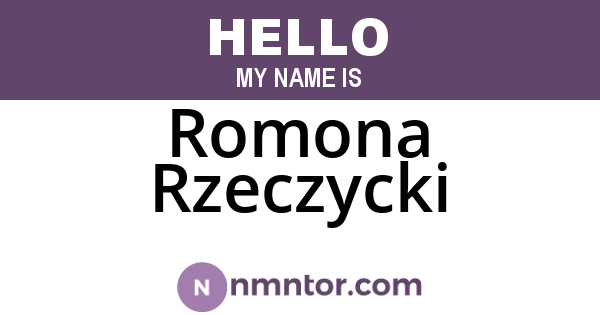 Romona Rzeczycki