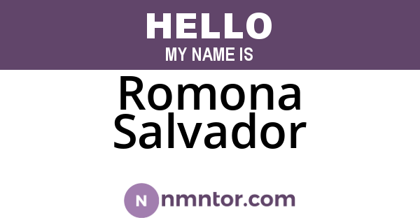 Romona Salvador