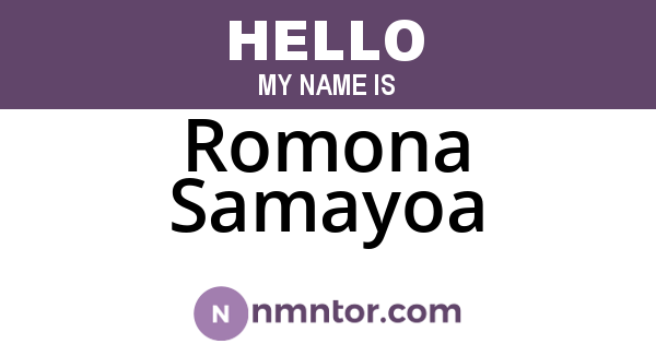 Romona Samayoa