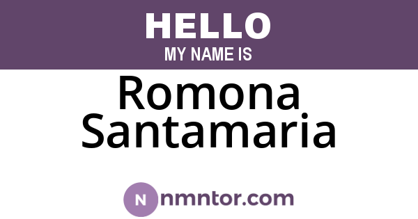Romona Santamaria