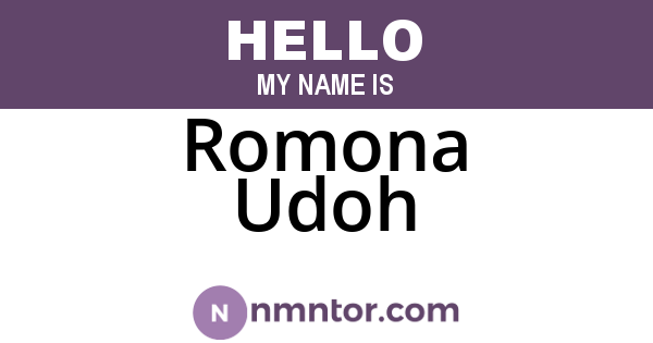 Romona Udoh