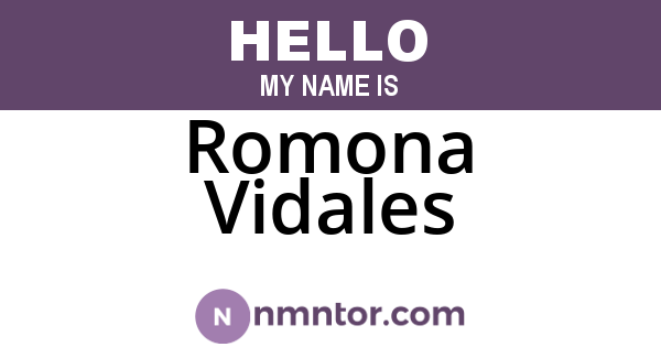 Romona Vidales